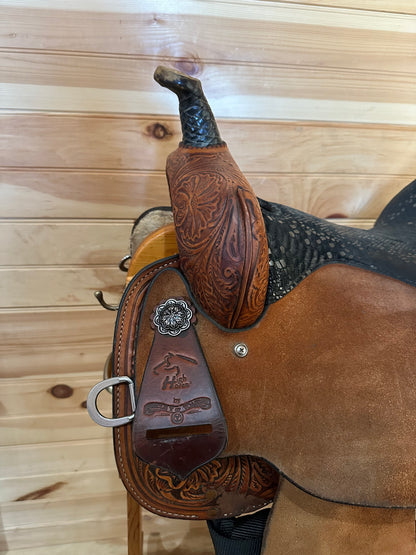 16” Circle Y High Horse Jewel Western Barrel Saddle Model 6224 (2017)