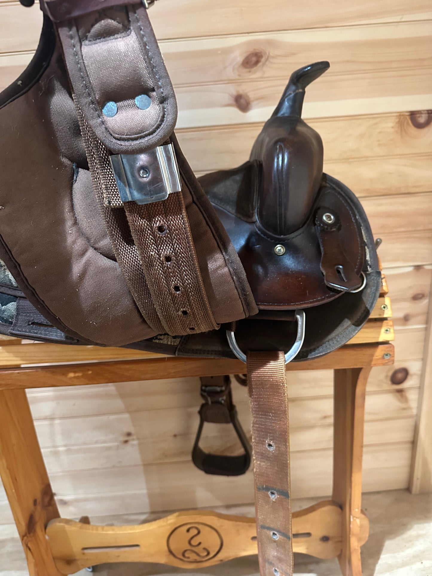 16” Big Horn Cordura/Leather Western Trail Saddle Model 182