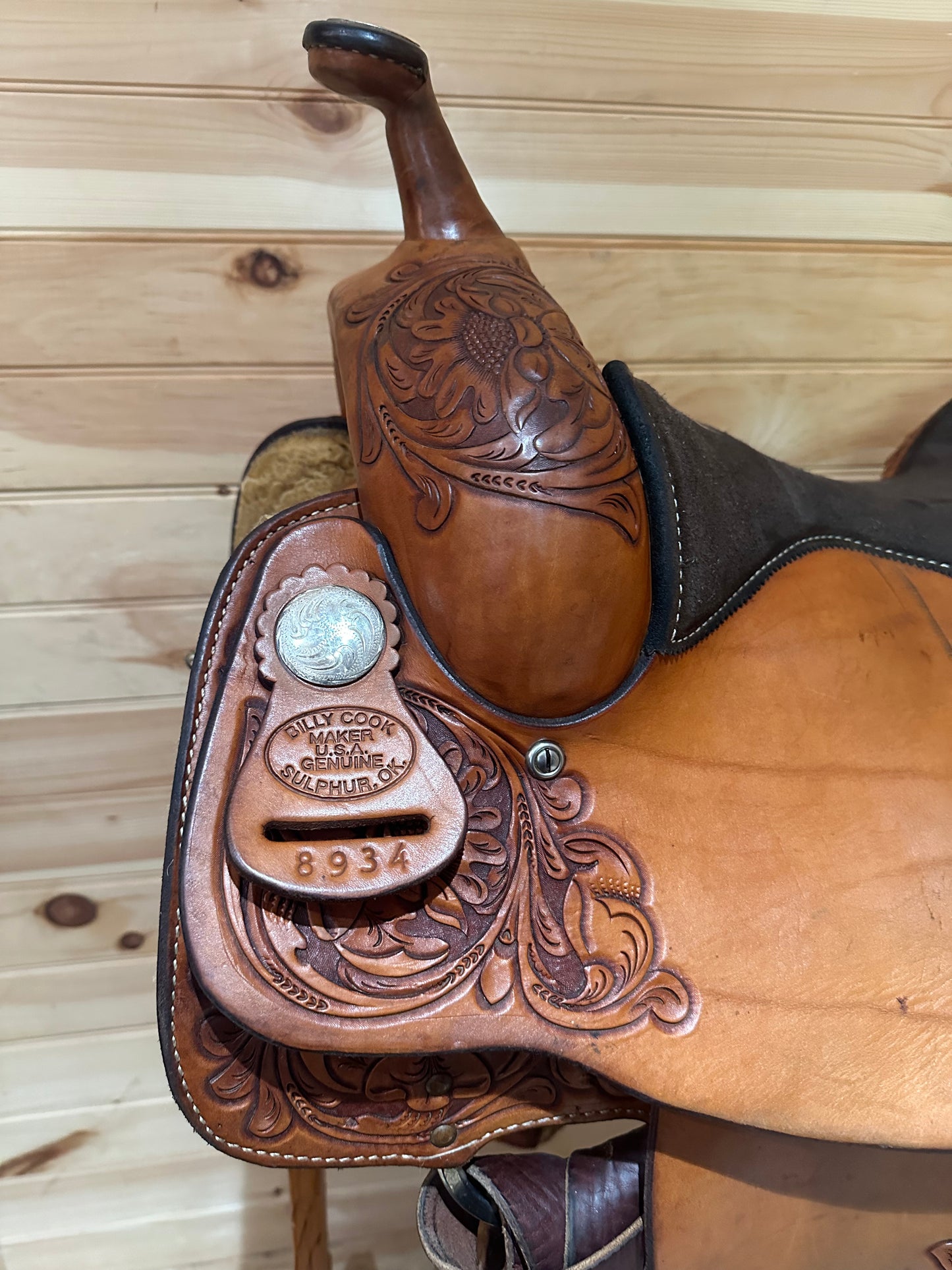 16.5” Billy Cook Maker Sulphur,OK Western Trail Saddle Model 8934