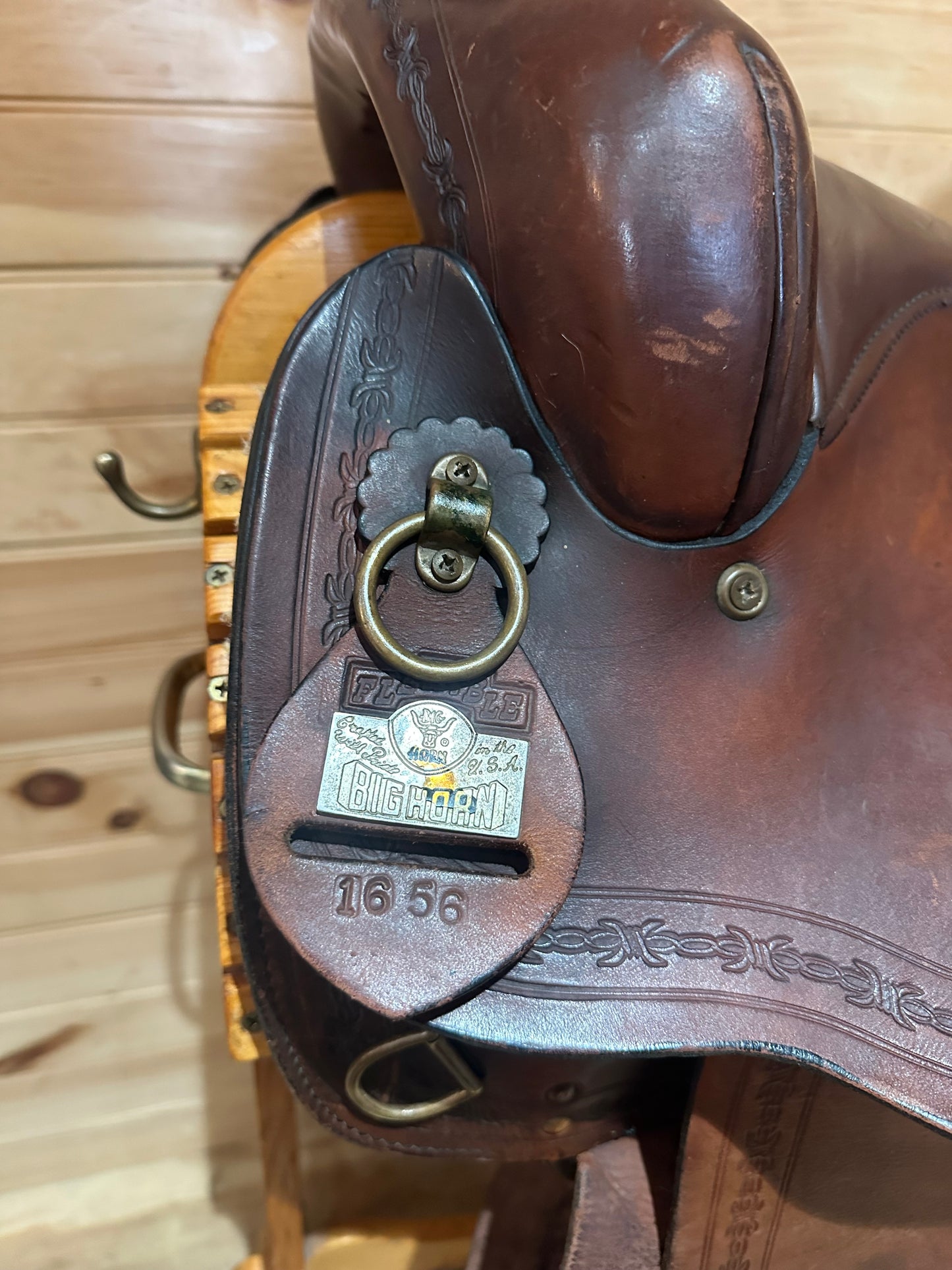 17” Big Horn Double Comfort Equi-fit Flex Western Trail Saddle Model 1656