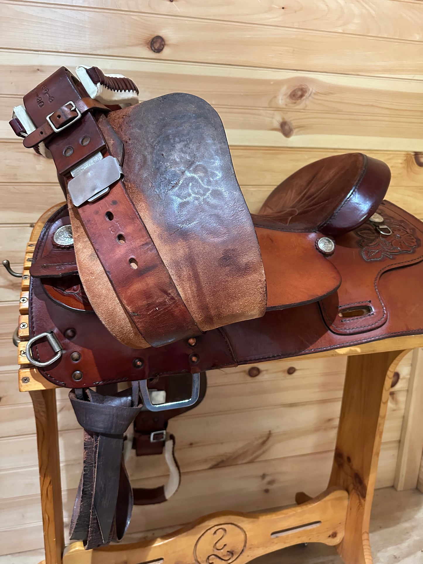 16” Tex Tan Hereford Prairie Rose Western Saddle 08-99686
