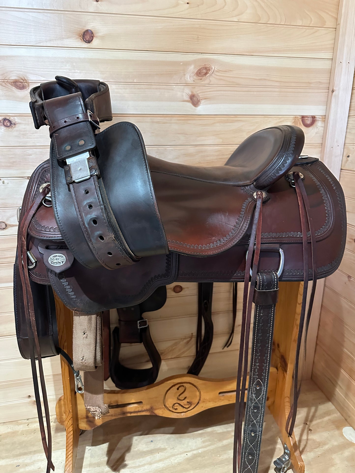 17” Circle Y Topeka Flex-Lite Western Trail Saddle Model 1651