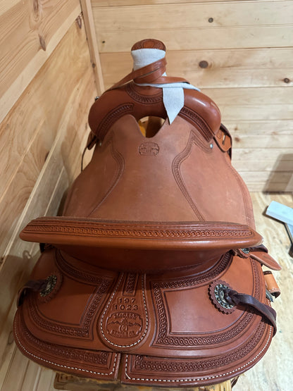 15.5” McCall Lady Pendleton All Around Western Ranch Saddle Model 197 1023