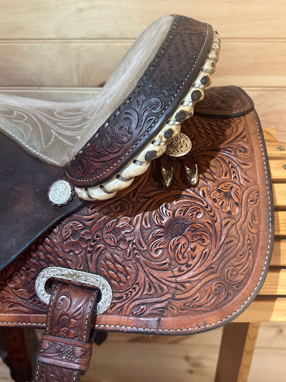 14.5” Circle Y Martha Josey Ultimate Barrel Racing Saddle Model