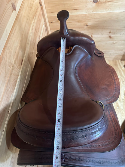 17” Big Horn Double Comfort Equi-fit Flex Western Trail Saddle Model 1656