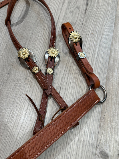 Daisy Breast Collar – Premium Amish Leather by Spur Creek Tack