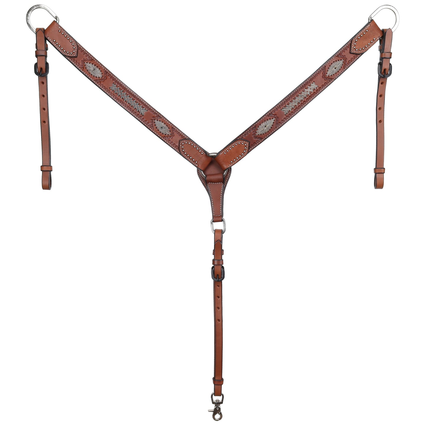 Trail Weave Argentina Cow Leather Breastcollar