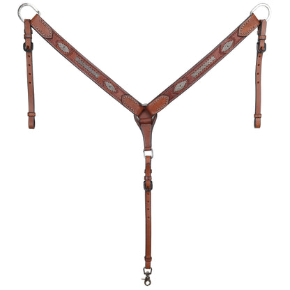 Trail Weave Argentina Cow Leather Breastcollar