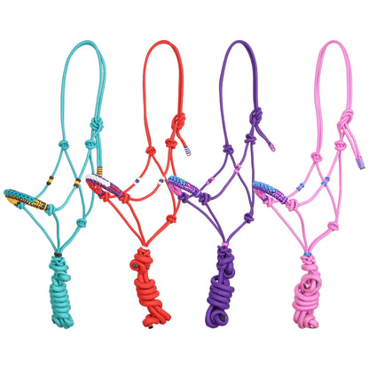 Flower Nose Cowboy Knot Halter with Lead