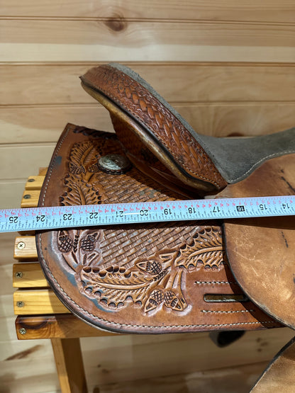 15” Tex Tan Tex-Flex Barrel Racing Western Saddle