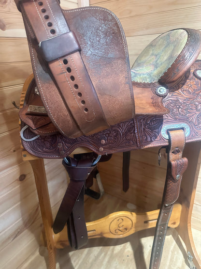 14” Circle Y Xtreme Performance Tie-Dye Barrel Racing Saddle Model 2150