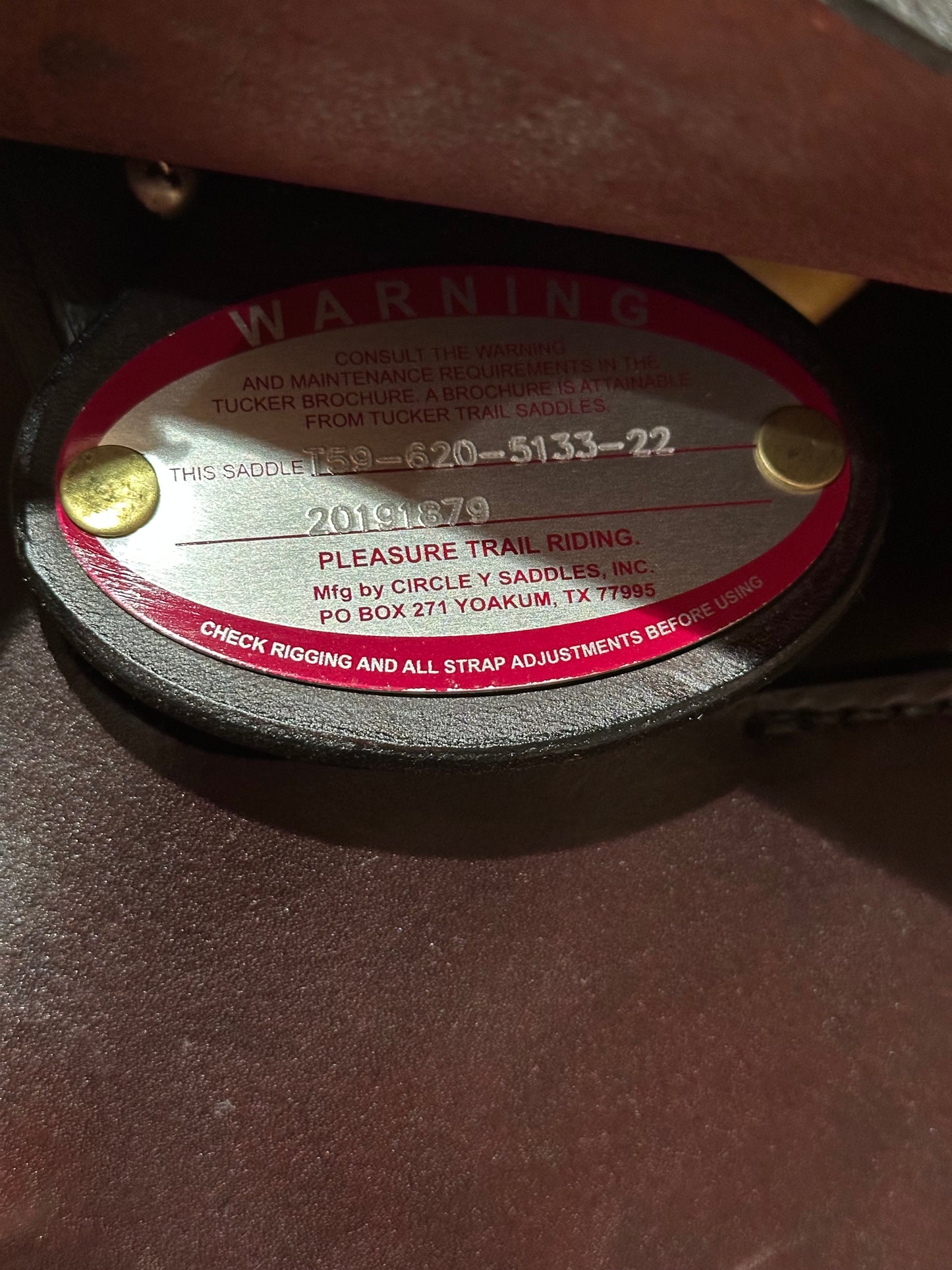 16.5” Tucker Classic Endurance Trail Saddle Model T59