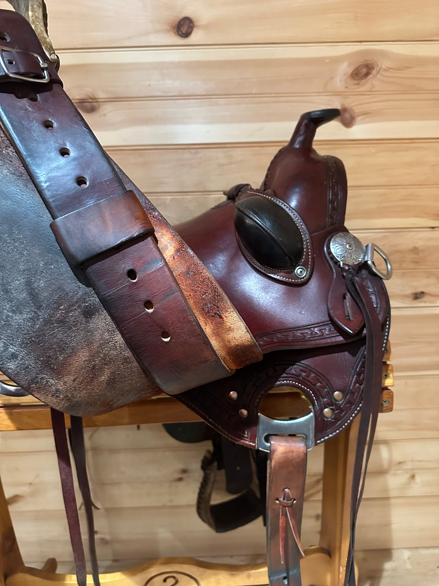 16” RW Bowman Mike Branch Natural Ride Western Ranch Saddle Model 3816