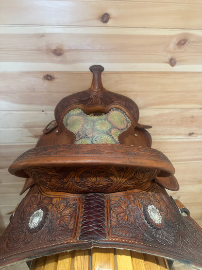 14” Circle Y Xtreme Performance Tie-Dye Barrel Racing Saddle Model 2150