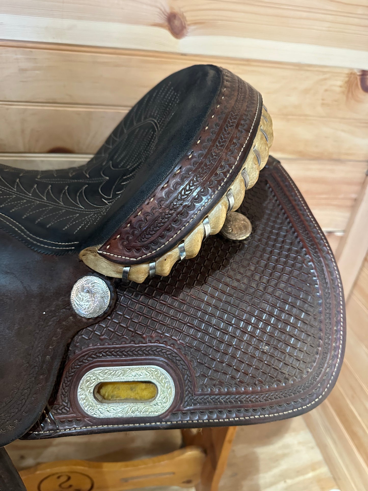 15” Billy Cook Maker Half Breed Waffle Barrel Racing Saddle Model 1907 Sulphur OK
