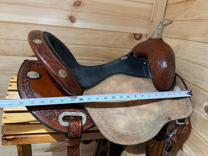 15” Circle Y Flex2 Kelly Kaminski Blaze Barrel Racing Saddle Model 1528