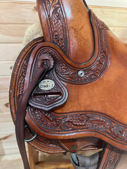 16” Circle Y Hardseat Ranch Roper Western Saddle Model 1156