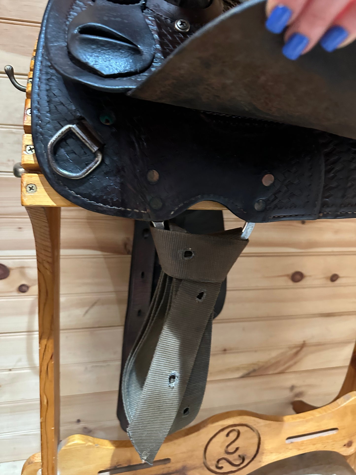 15” Basketweave Western Trail Saddle