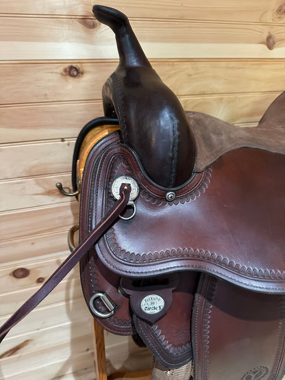 16” Circle Y Topeka Flex-Lite Western Trail Saddle Model 1651
