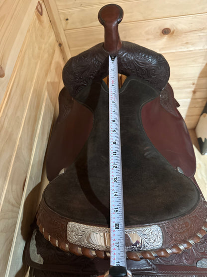 16” Circle Y Western Show Saddle Model 3975 * Matching Breast Collar*
