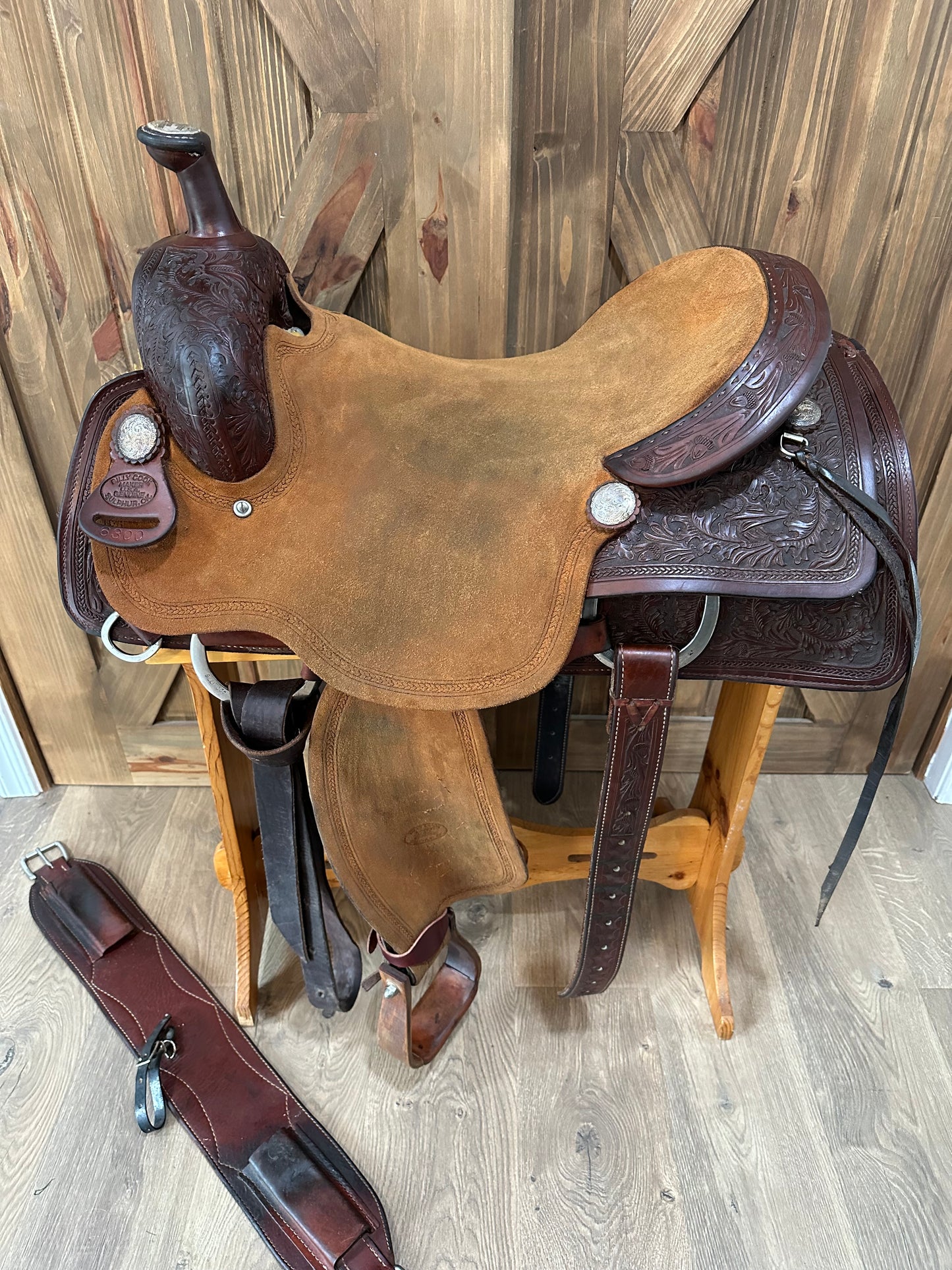 16.5” Billy Cook Ranch Cutter Western Saddle Model 6300 - w/ Nettles