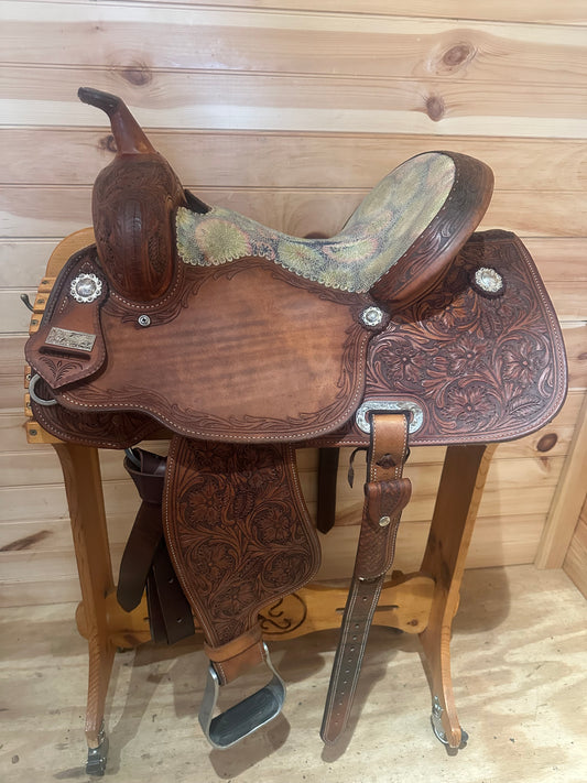 14” Circle Y Xtreme Performance Tie-Dye Barrel Racing Saddle Model 2150