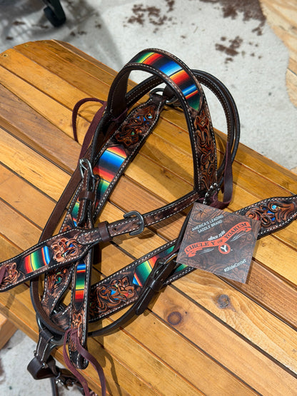 Circle Y Serape Browband Headstall & Breast Collar Tack set