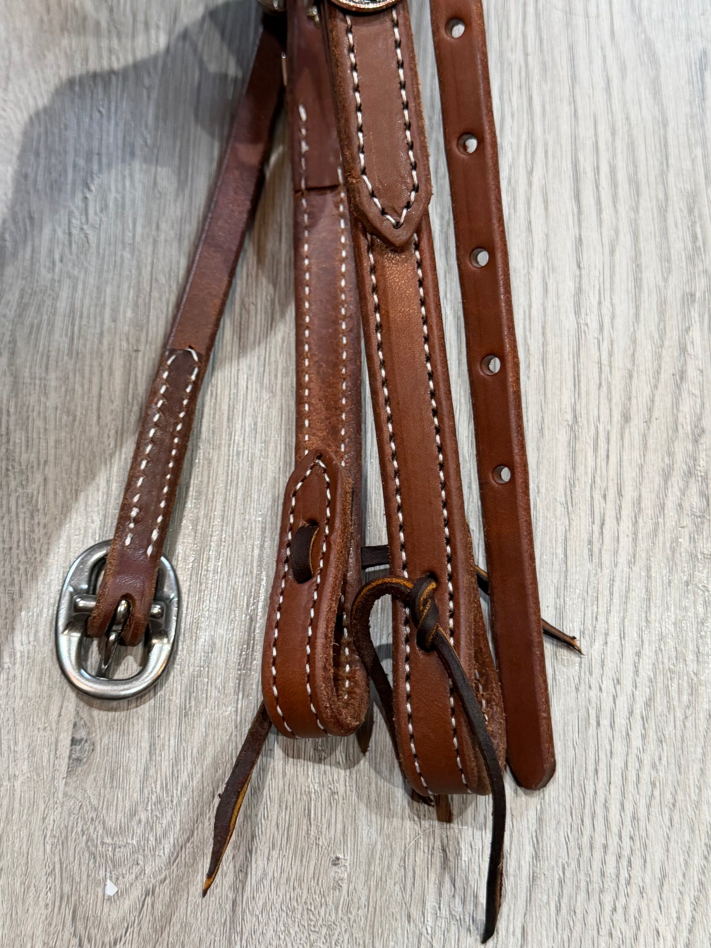 Copper Burst Browband Headstall– Premium Amish Leather by Spur Creek Tack