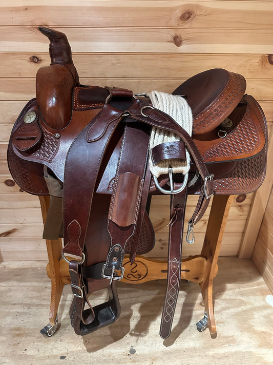 17” Dakota Saddlery Western Roping Saddle Model 501 *Package*