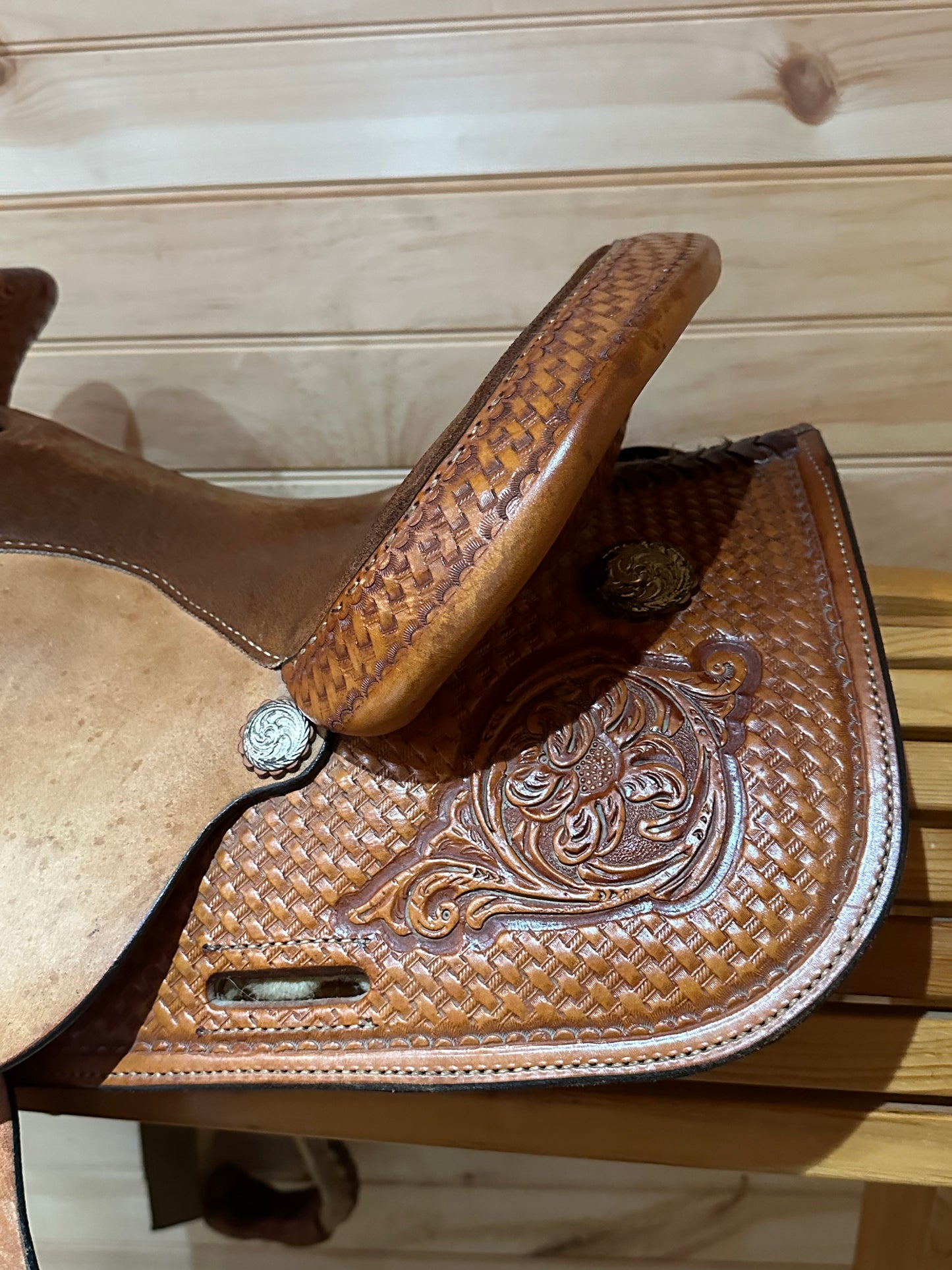 13” Circle Y Youth Bear Trap Barrel Racing Western saddle Model 2040