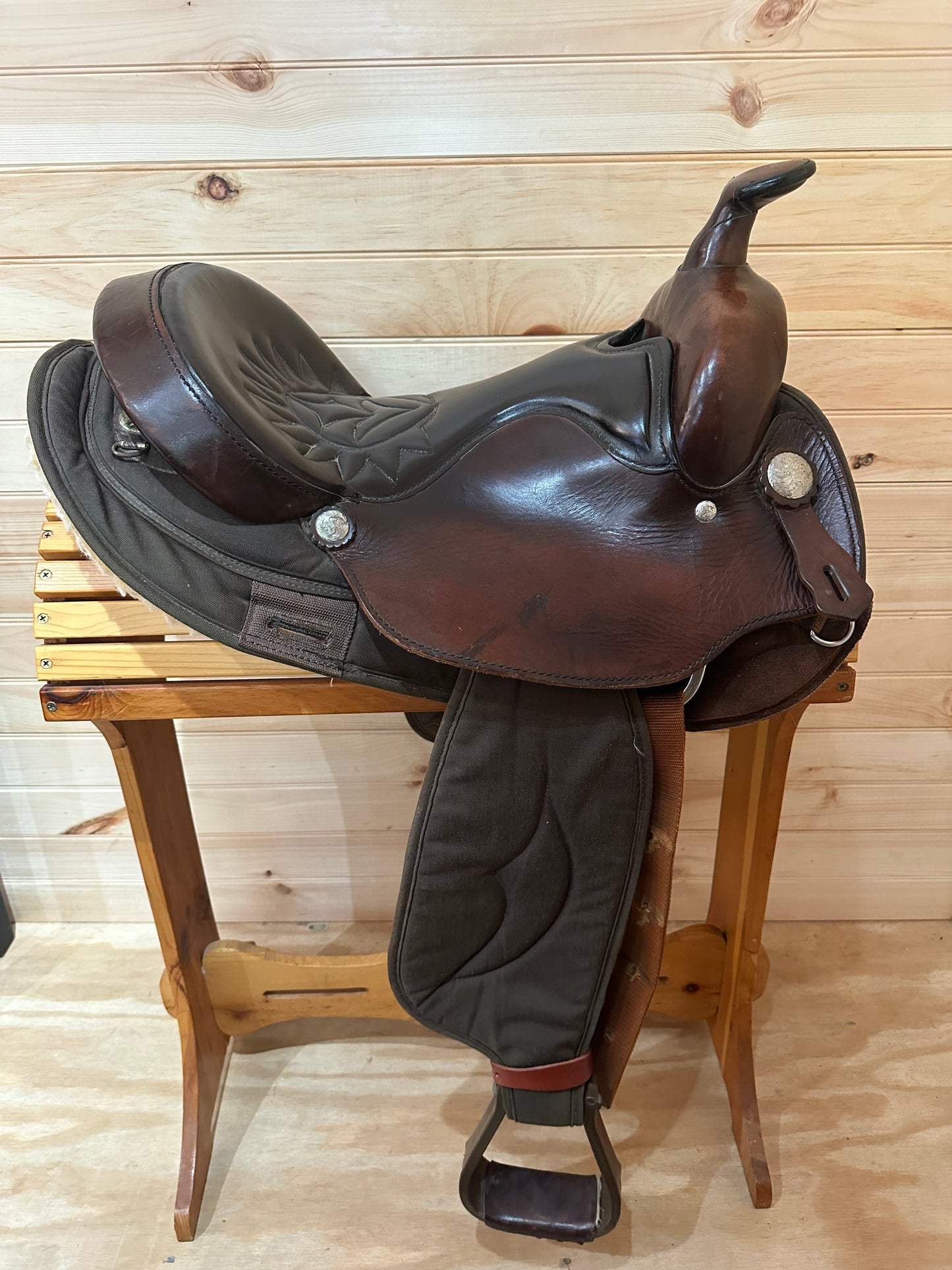 15.5” Big Horn Arabian Cordura/Leather Western Trail Saddle Model 116