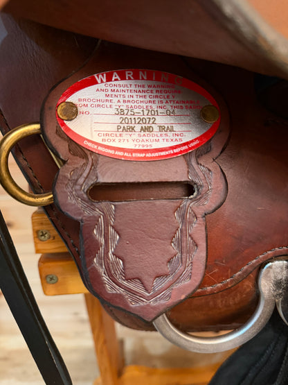 17” Circle Y Yosemite SupeRide Gaited Trail Saddle Model 3875