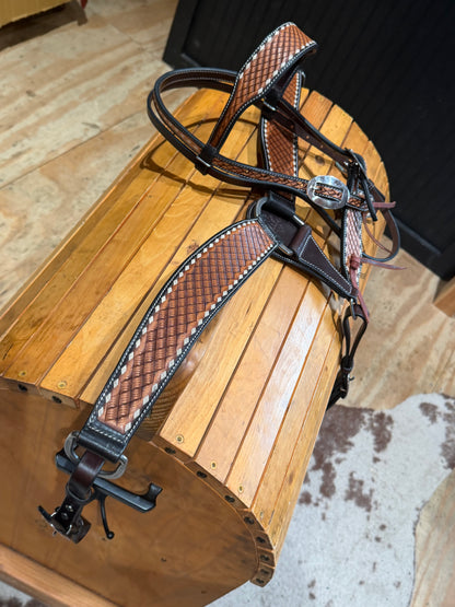 Professional’s Choice Basketweave Browband Headstall & Breast Collar Tack set