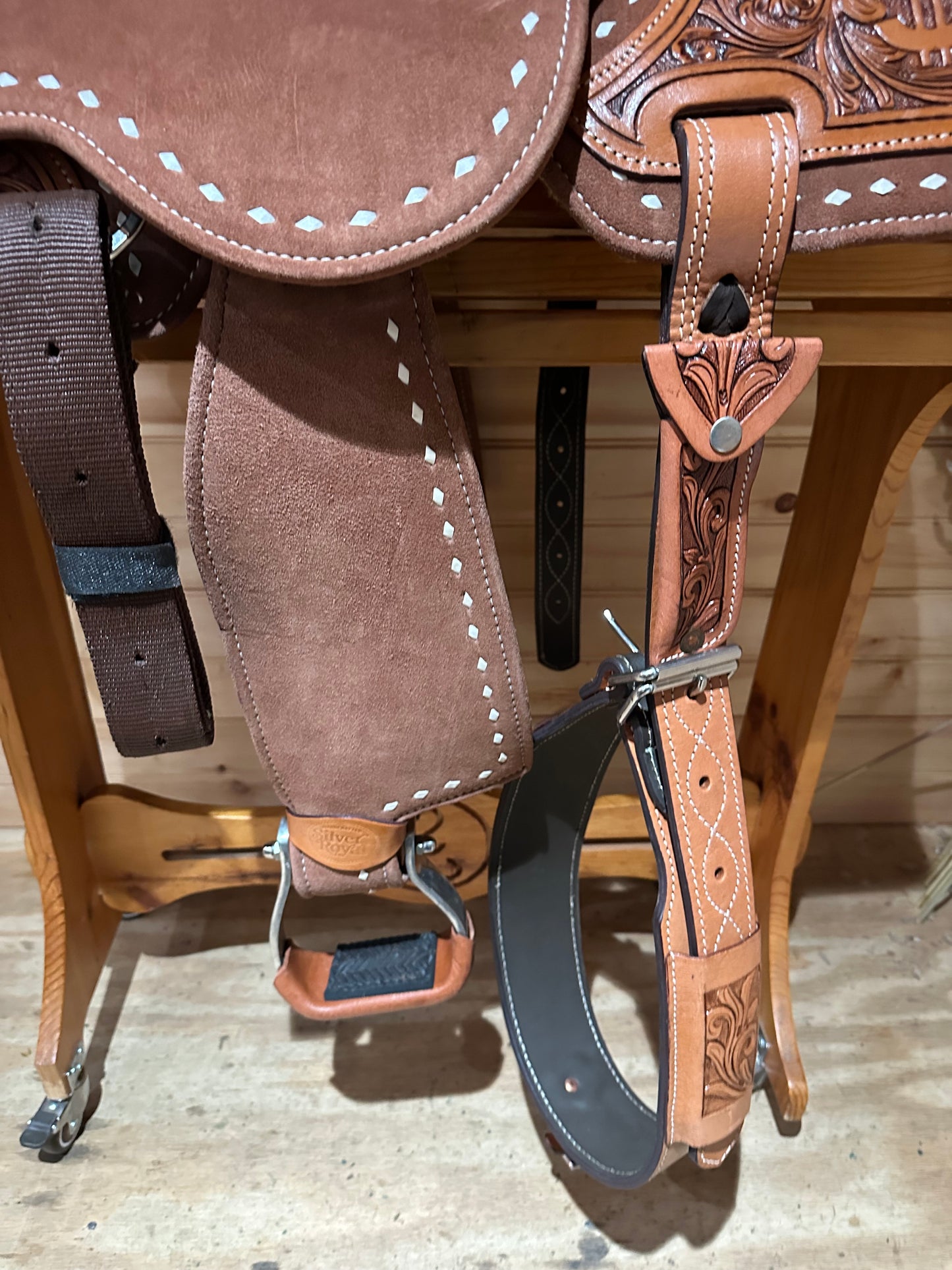 Silver Royal Ca$h Barrel Saddle