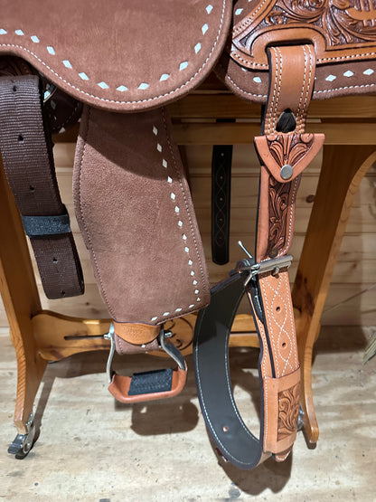 Silver Royal Ca$h Barrel Saddle