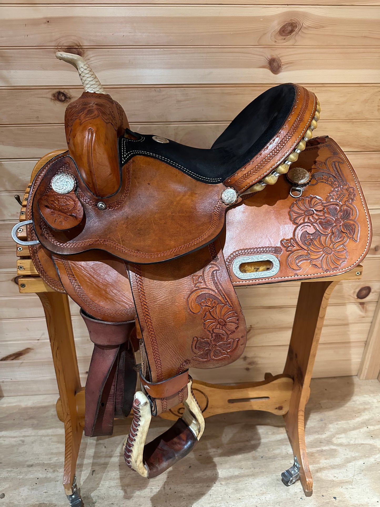 13” Rocking R Saddlery Youth Barrel Racing Saddle