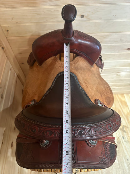 13” DC Western Sunflower Barrel Racing Saddle