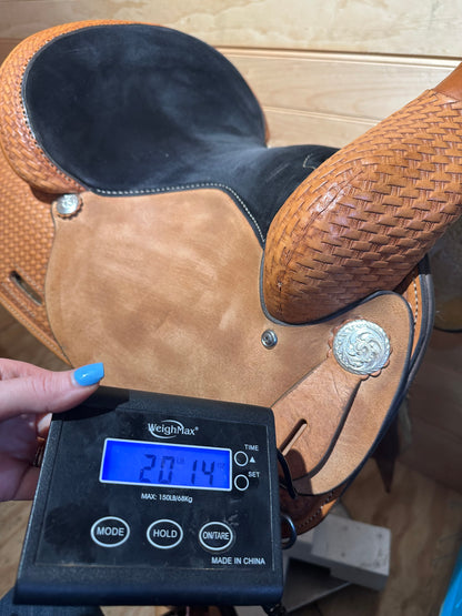 14” Circle Y Lightweight Barrel Racing Saddle Model 2435