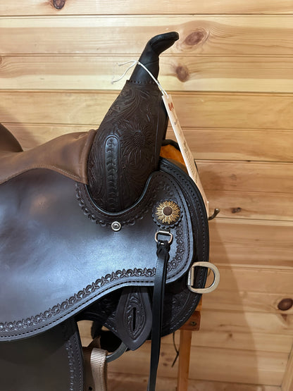 16” Circle Y Sunflower Flex2 Western Trail Saddle Model 1682 (2024)