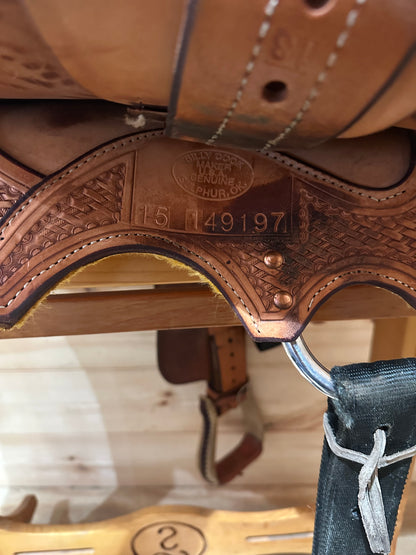 15” Billy Cook Maker Sulphur,OK Barrel Racing Saddle Model 1901