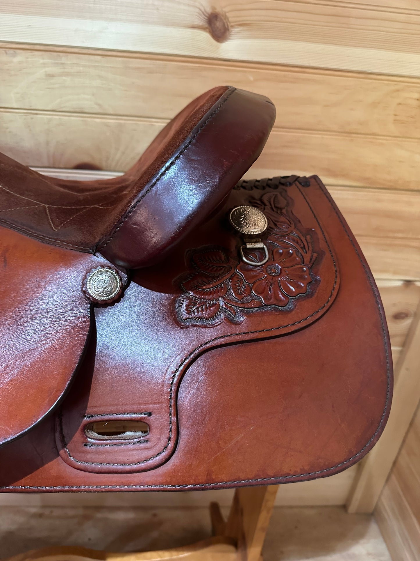16” Tex Tan Hereford Prairie Rose Western Saddle 08-99686