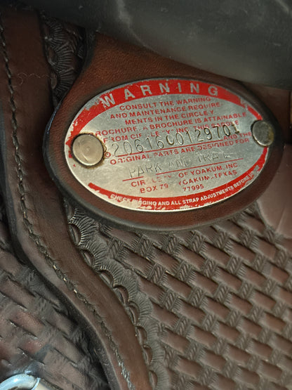 16” Circle Y Park & Trail Western Saddle Model 2206