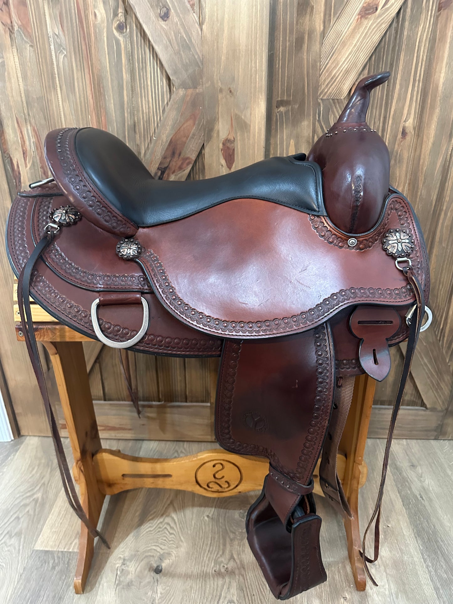 16” Circle Y Copper Mine Flex2 Western Trail Saddle - Wide