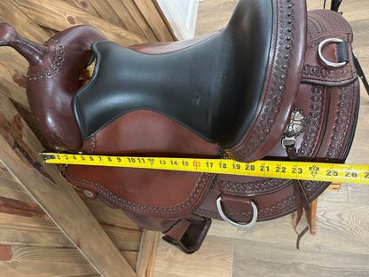 16” Circle Y Copper Mine Flex2 Western Trail Saddle - Wide