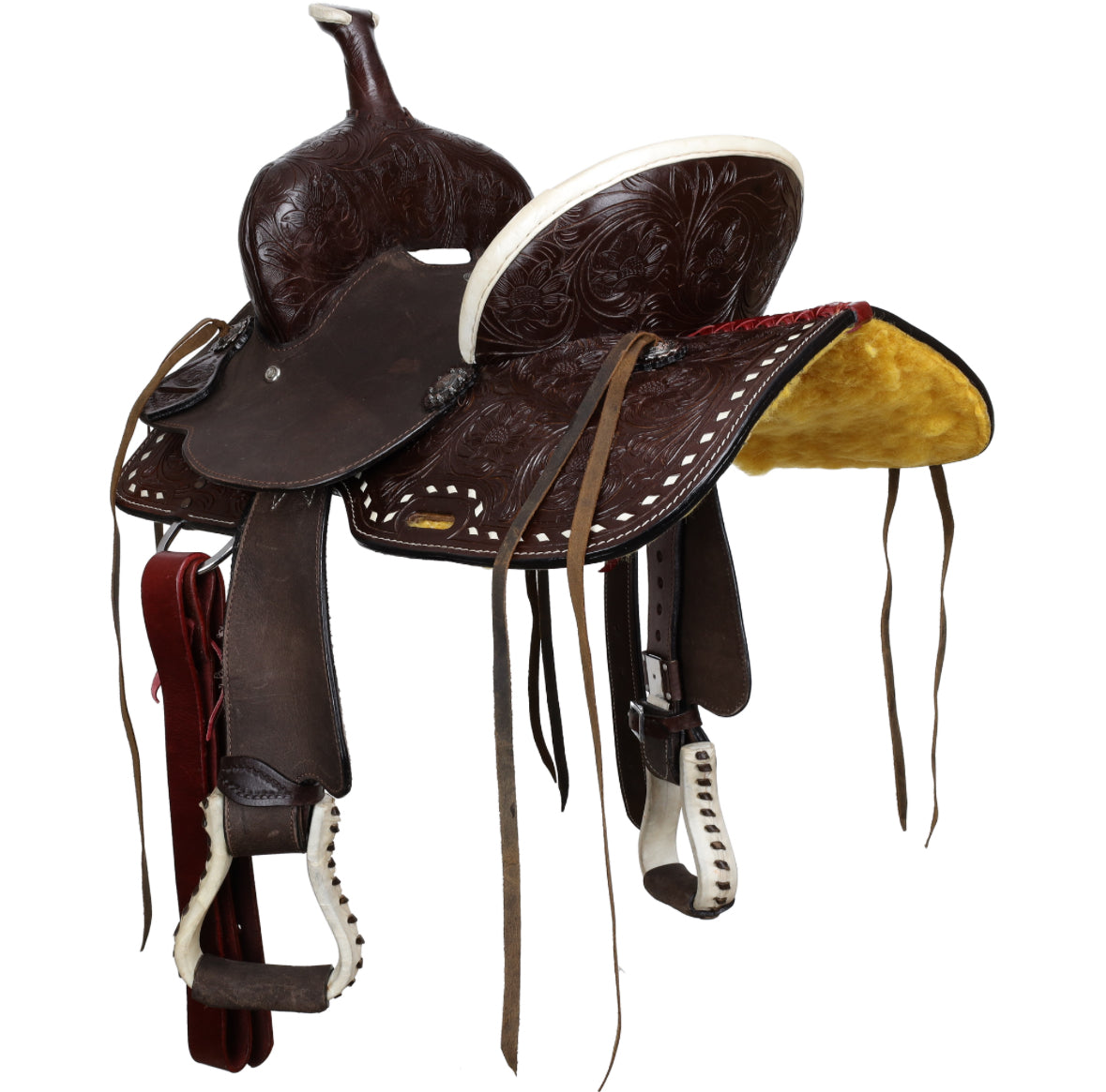12” Double T Midnight Cheyenne Barrel Style Saddle