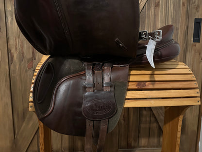 18” Bates Caprilli Close Contact/ Jumping Saddle w/ XCH