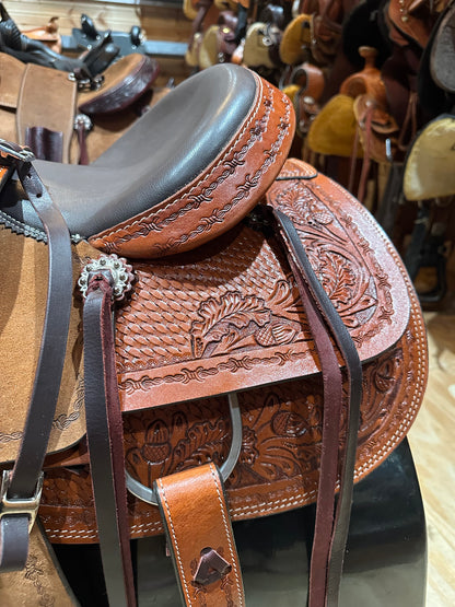 15”, 16”, 17” Silver Royal Round Rock All Around Western Saddle