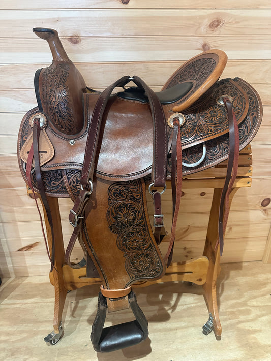 16” Hardseat Roper style Western Saddle Model 5266