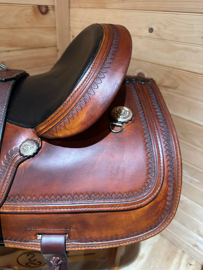 16” Circle Y Topeka Flex-Lite Western Trail Saddle Model 1551