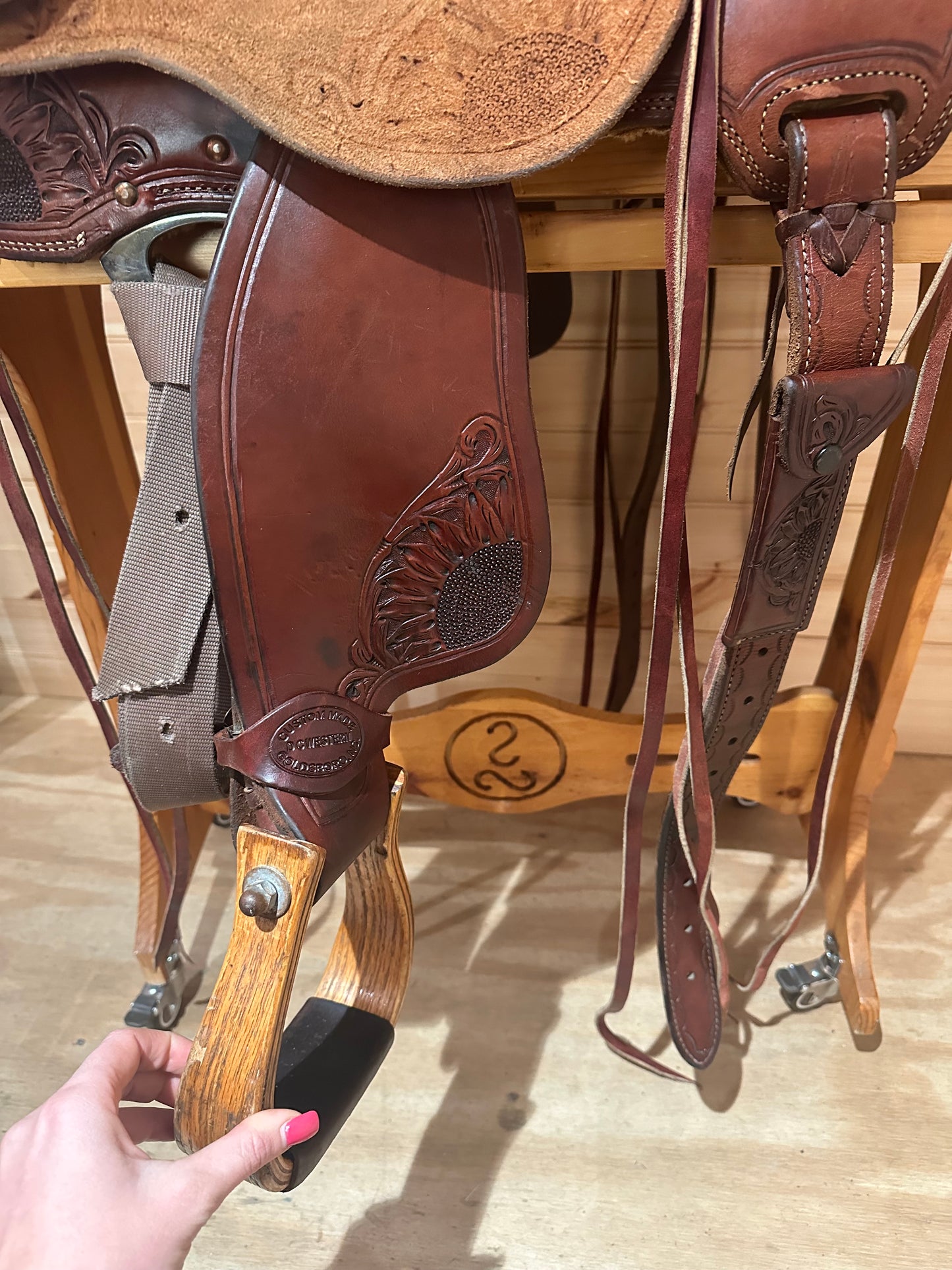 13” DC Western Sunflower Barrel Racing Saddle